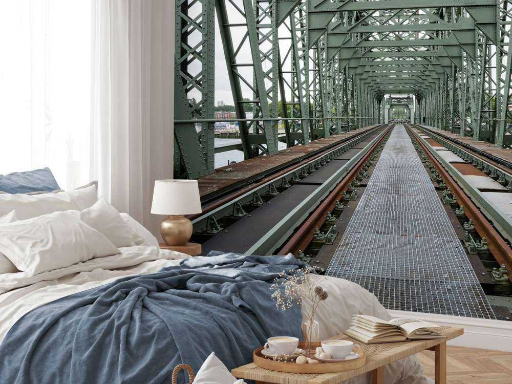 Monumentale Eisenbahnbrücke De Hef in Rotterdam  